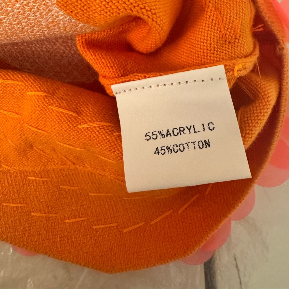 New! Rare! QUEEN OF SPARKLES Orange Smokey the Dog Pailette Sweater Dress - Picture 8 of 8
